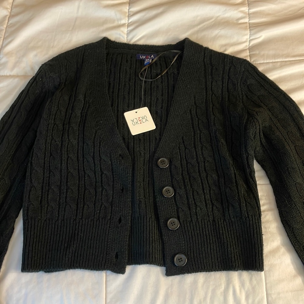 Black sweater cardigan